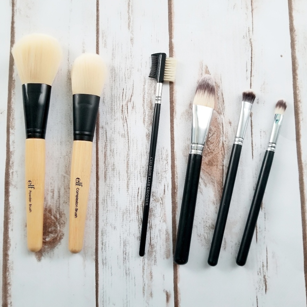 6 PC Make Up Brush Bundle Elf, Crown Brush..
